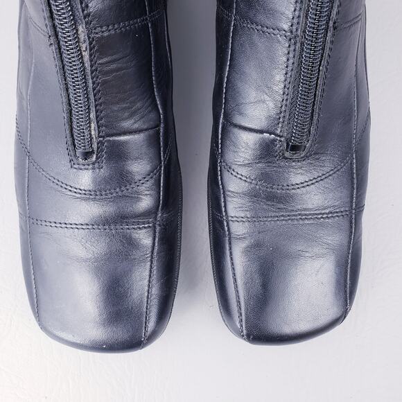 Aquatalia Womens Black Leather Square Toe Waterproof Zip Bootie Boot Shoe Size 8 - Picture 8 of 10